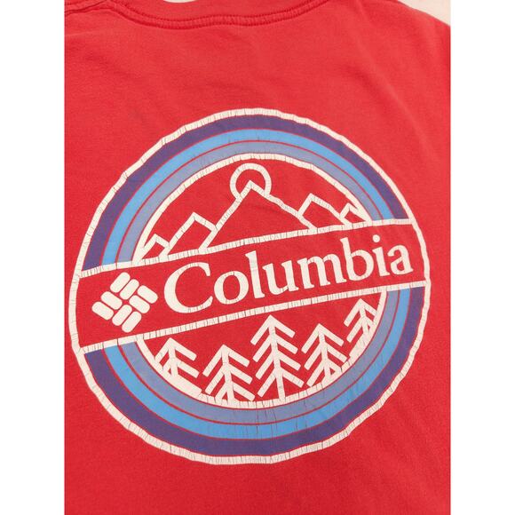 Columbia Short Sleeve Crew Neck Graphic T Shirt Mens Size Large L Red - Picture 10 of 10